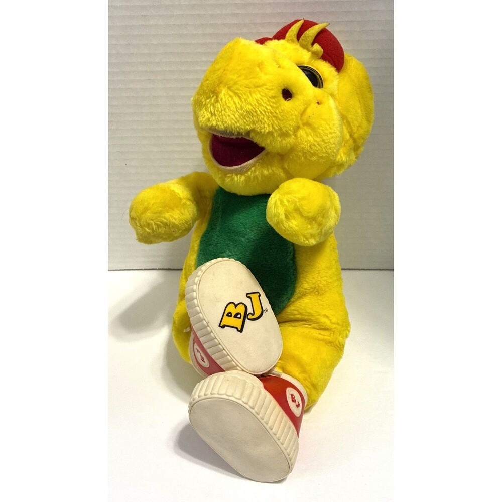 Vintage 1994 Barney & Friends BJ Yellow Dinosaur Plush Golden Lyons Group